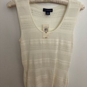 Ann Taylor Ivory Textured Sleeveless Tank - Brand New with Tags!
